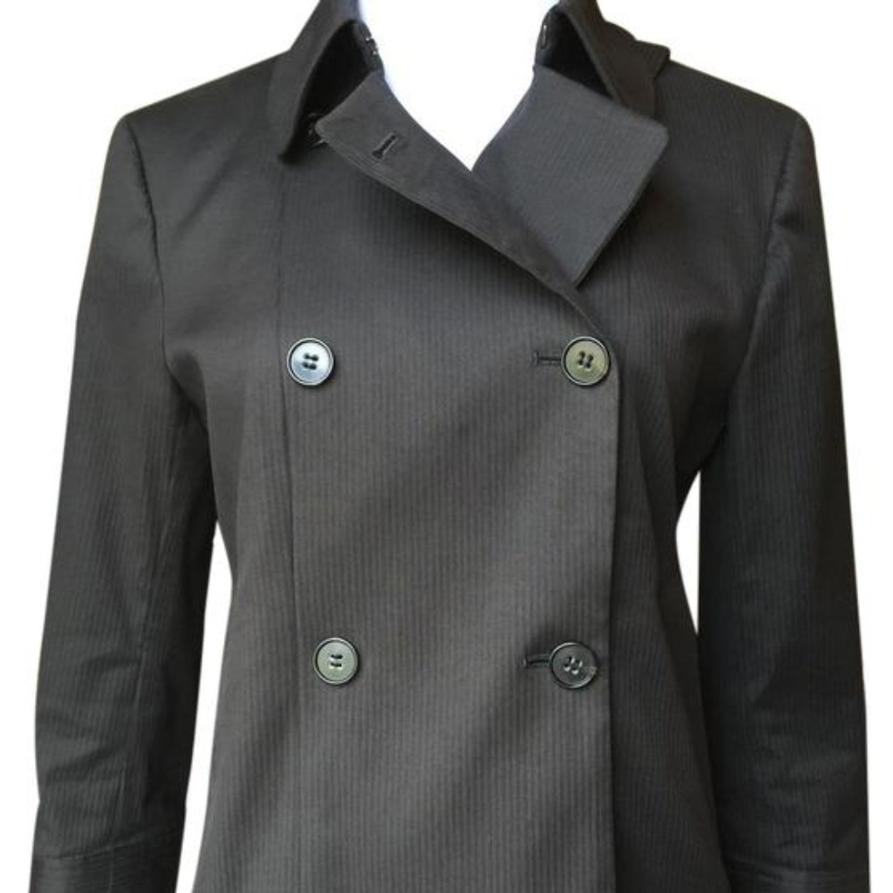 THEORY | double breasted cropped 3/4 sleeve jacket